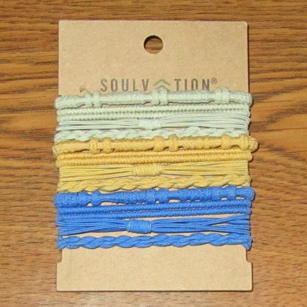 Soulvation's Boho Hair Ties Bracelets in the LE Color: Coastal- Brand New! B3